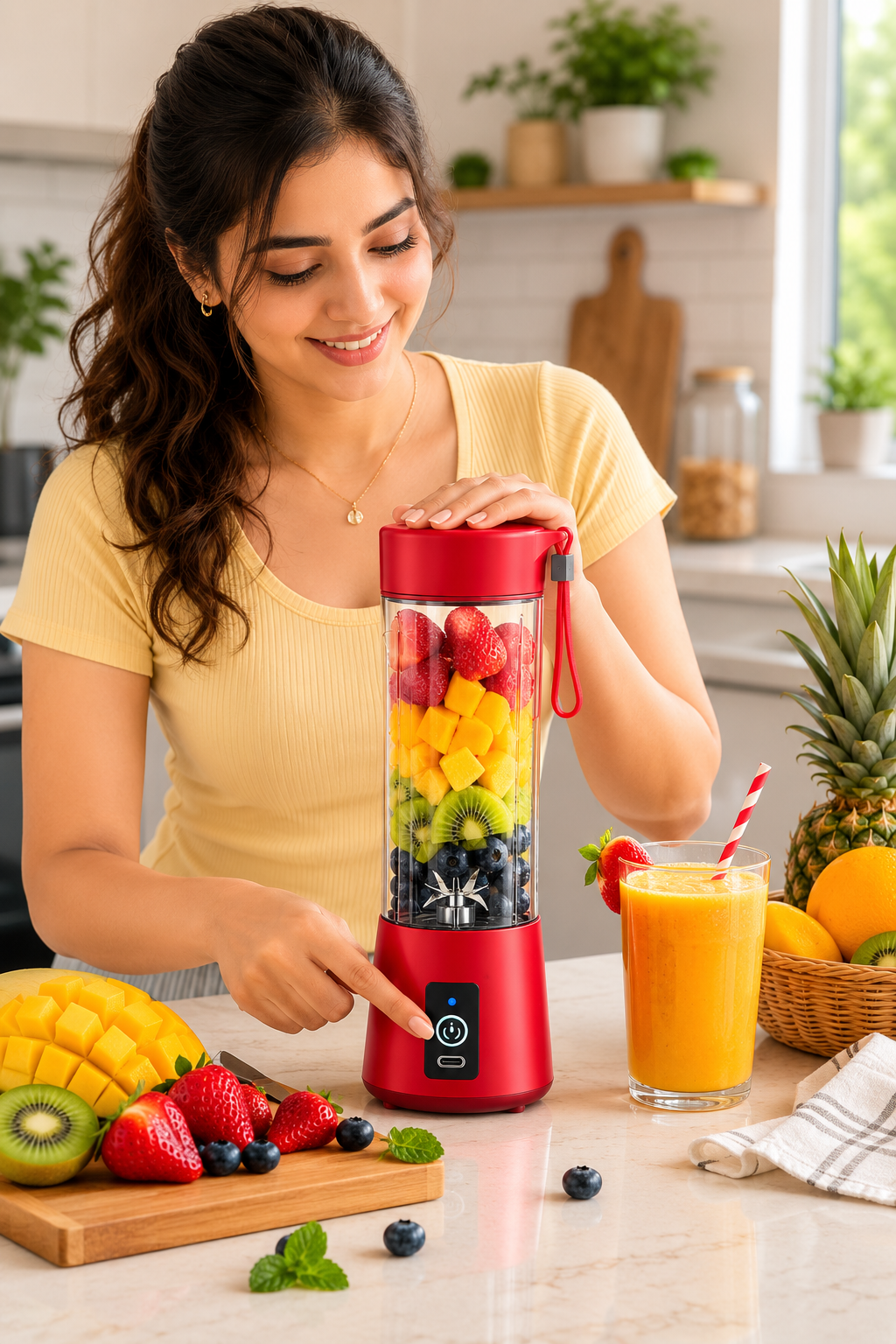 Rosopo BlendGo™ Portable Juicer | Wireless Personal Size Juicer Blender
